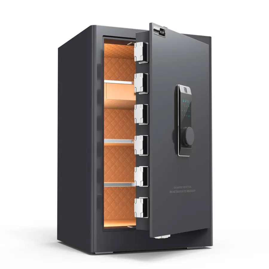 Smart Digital Fingerprint Safe Deposit Box Small Coffer Fort Money Home Hotel Office Safe — image 3