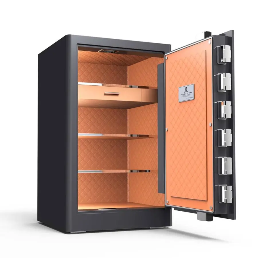 Smart Digital Fingerprint Safe Deposit Box Small Coffer Fort Money Home Hotel Office Safe — image 4