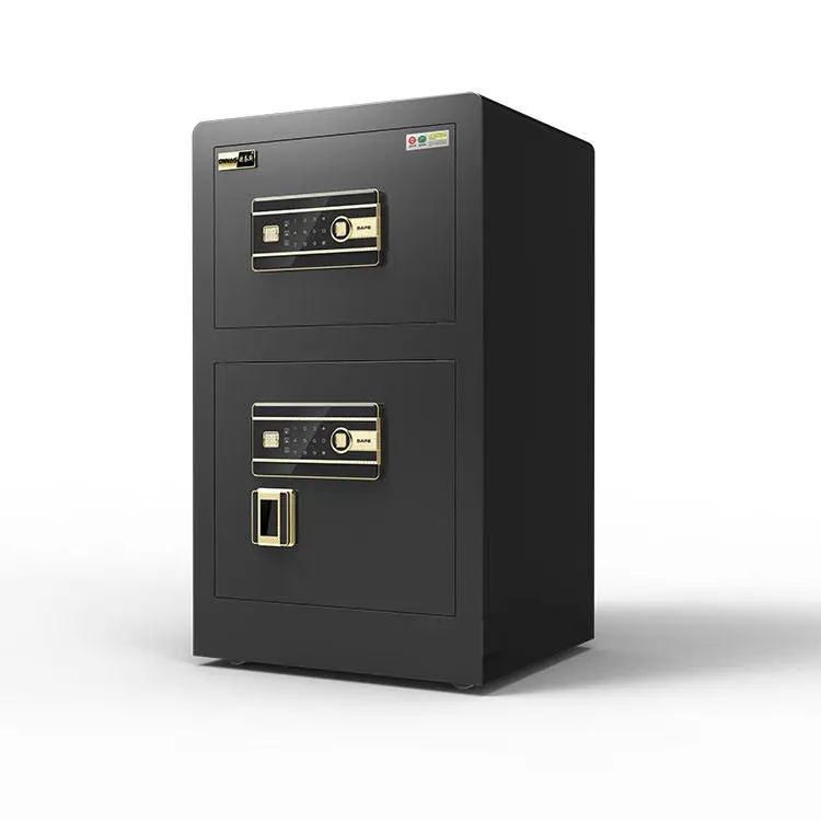 Smart Deposit Safe Box Two Door Money Storage Security Caja Fuertes Electronic Digital Safe Box Fingerprint — image 4