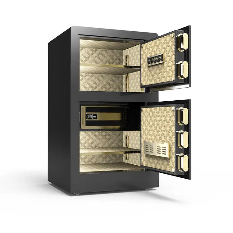 Smart Deposit Safe Box Two Door Money Storage Security Caja Fuertes Electronic Digital Safe Box Fingerprint — image 6
