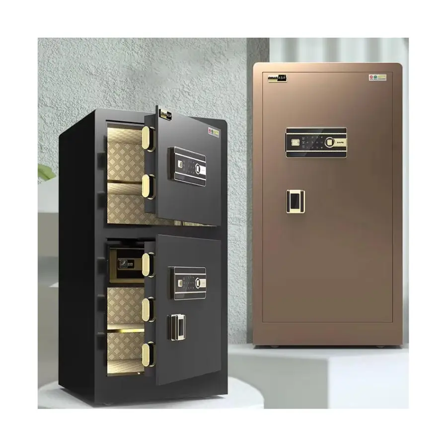 Double Door Electronic Secure Deposit Steel Safe Box for Money Storage Safe Box Home Office Safe Locker — view 1