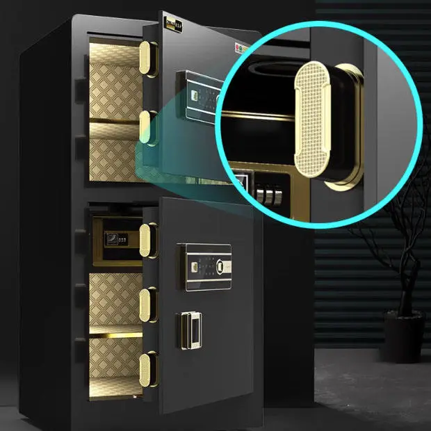 Double Door Electronic Secure Deposit Steel Safe Box for Money Storage Safe Box Home Office Safe Locker — image 3