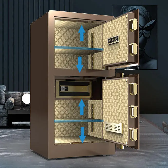 Double Door Electronic Secure Deposit Steel Safe Box for Money Storage Safe Box Home Office Safe Locker — image 4