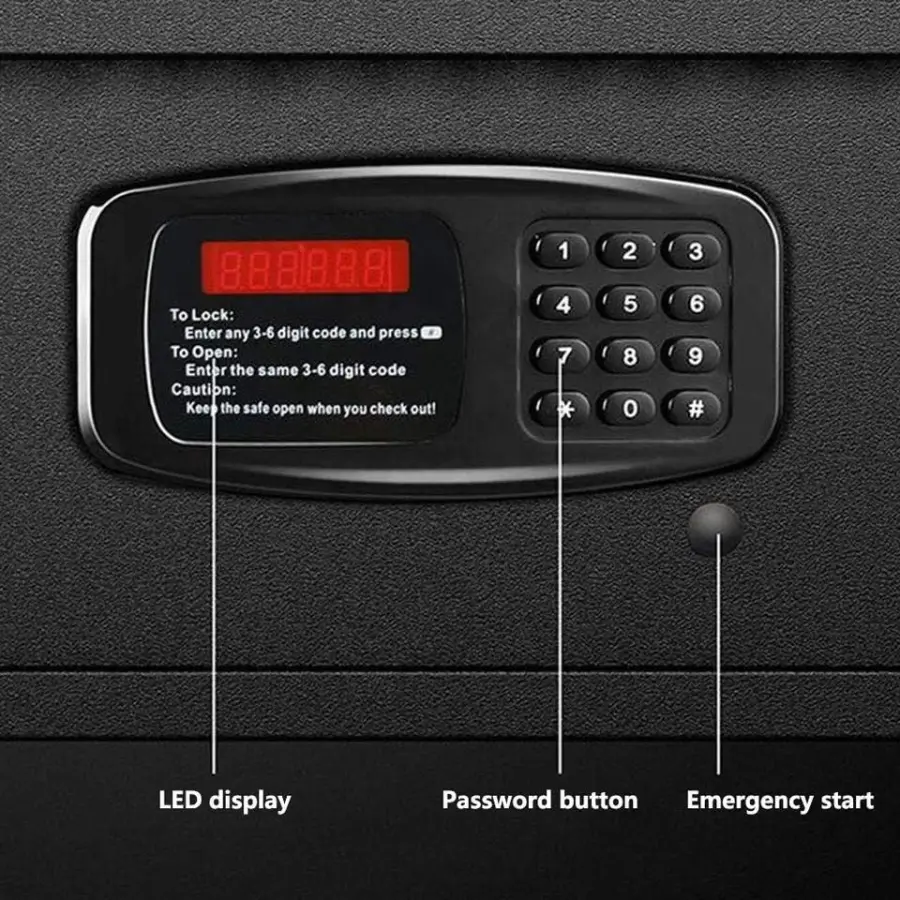 Heavy Duty Anti-Theft Commercial Hotel Safe Box Hidden Mini Digital Keypad Security Vault for Jewelry Cash Luggage Storage — image 2