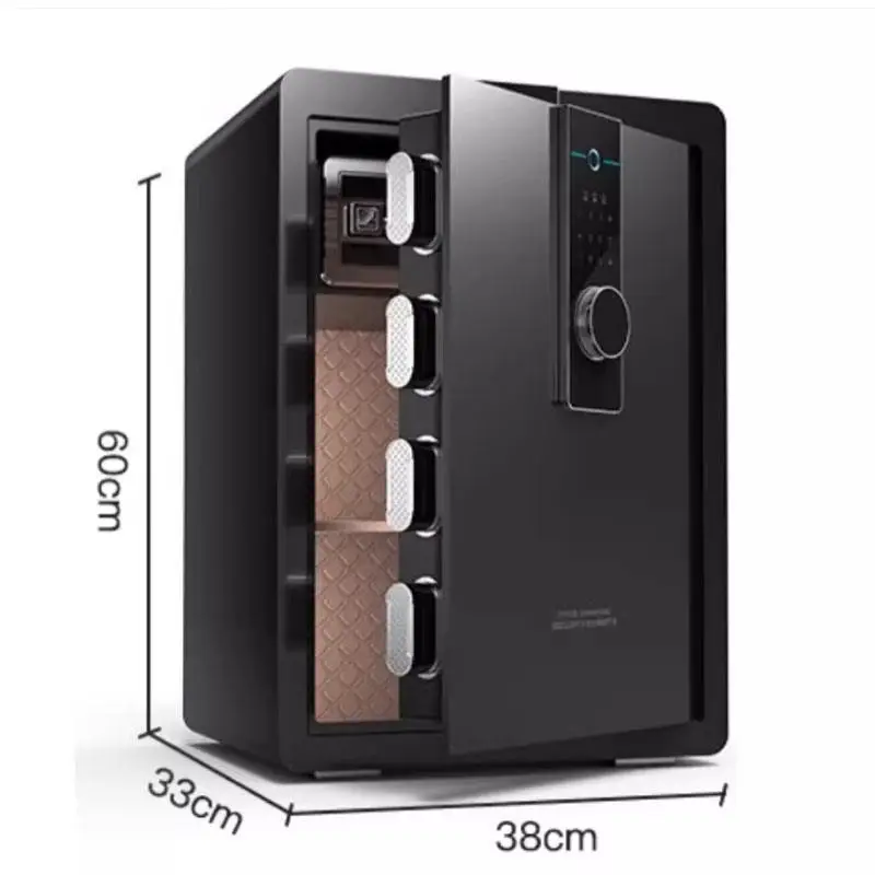 Fingerprint Office Home Safety Automatic Digital Strongbox Security Fireproof Luxury Safe Box Solid Steel Construction for Home — image 3