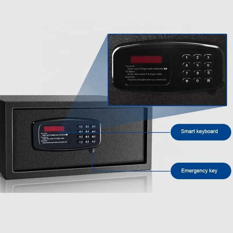 Heavy Duty Anti-Theft Commercial Hotel Safe Box Hidden Mini Digital Keypad Security Vault for Jewelry Cash Luggage Storage — image 3