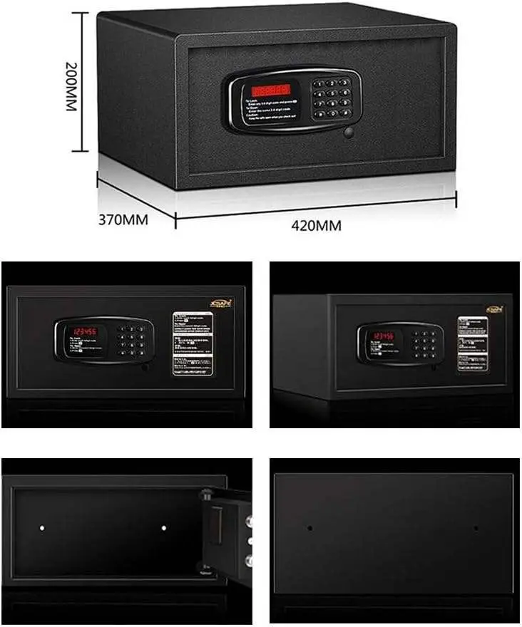Heavy Duty Anti-Theft Commercial Hotel Safe Box Hidden Mini Digital Keypad Security Vault for Jewelry Cash Luggage Storage — image 4