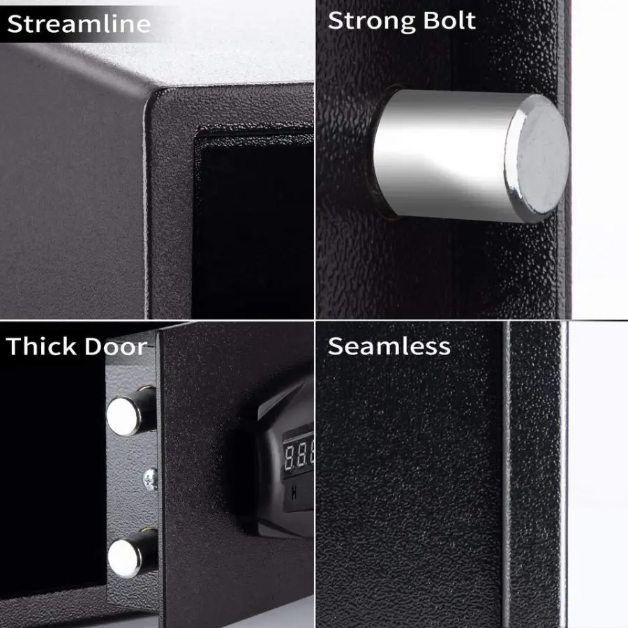 Heavy Duty Anti-Theft Commercial Hotel Safe Box Hidden Mini Digital Keypad Security Vault for Jewelry Cash Luggage Storage — image 5