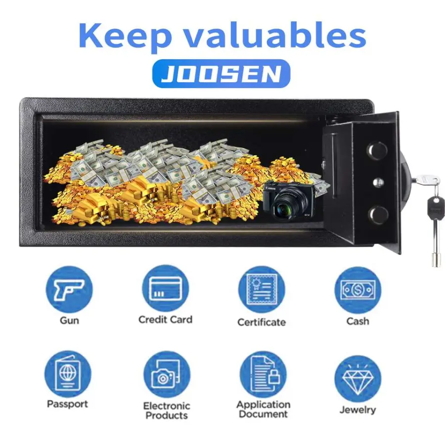 Heavy Duty Anti-Theft Commercial Hotel Safe Box Hidden Mini Digital Keypad Security Vault for Jewelry Cash Luggage Storage — image 6