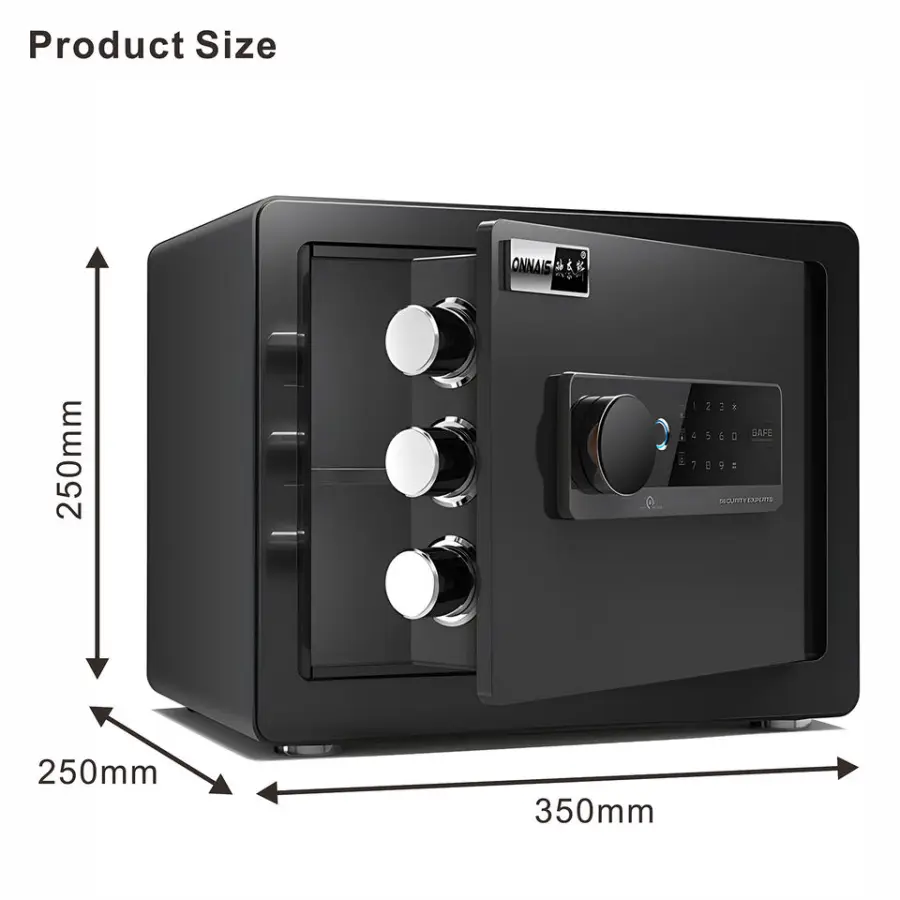 Electronic Deluxe Digital Safety Steel Cash Box Key Keypad Lock Home Office Hotel Business Jewelry Gun Cash Use Storage Money — image 3