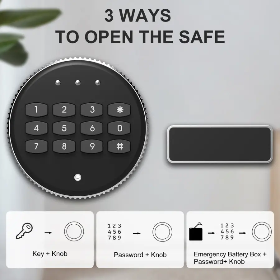GDLT Safe Box Digital Security Electronic Small Safes Box for Home — image 3