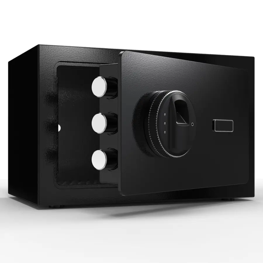Hot Selling Double Insurance Anti-theft Storage Cabinet Fingerprint Lock Safe Deposit Box for Money Home Hotel Bank — view 1