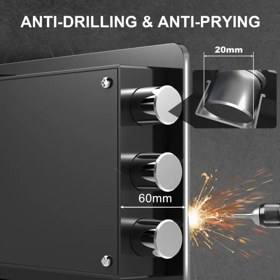 Hot Selling Double Insurance Anti-theft Storage Cabinet Fingerprint Lock Safe Deposit Box for Money Home Hotel Bank — image 4