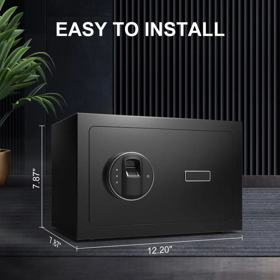 Hot Selling Double Insurance Anti-theft Storage Cabinet Fingerprint Lock Safe Deposit Box for Money Home Hotel Bank — image 5