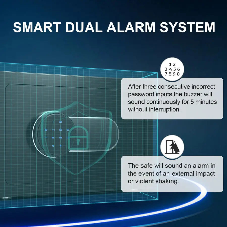 Home Office Security Digital Mini Safe Password Electronic Home Safe Box Smart Safe Box — image 5