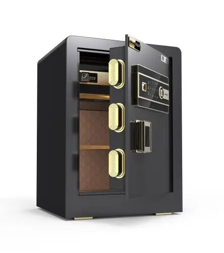 45 Fingerprint Office Automatic Digital Strongbox Security Fireproof Safe Box Coffer Money/jewelr Solid Steel — view 1