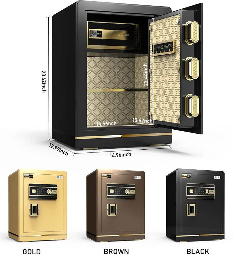 Home Security Safe Box Fingerprint Safe Box Storage Documents Jewelry Digital Security Safe — image 5