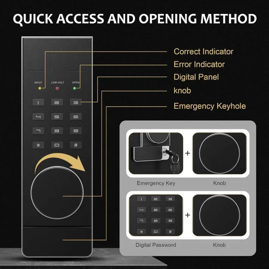 Manufacturers Direct Sale Fully Open Door Iron Steel Safe Cabinet Personal Fingerprint Safe Box — image 5