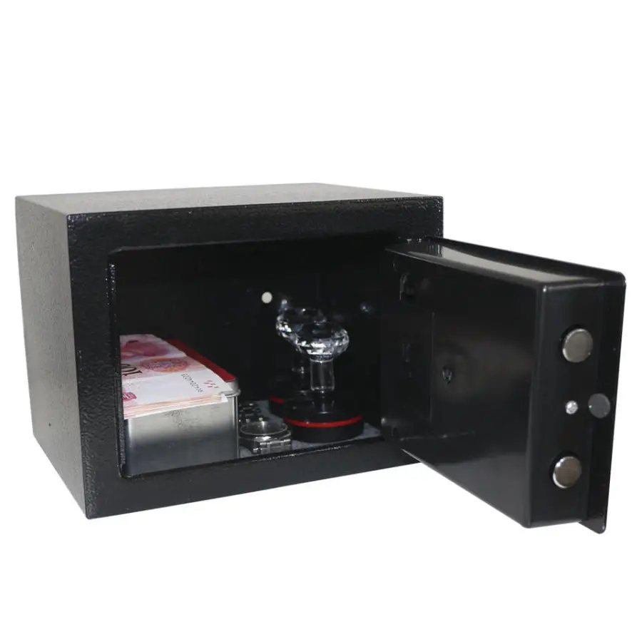 Digital Smart Safe Box Home Use Safes Small Secure Box Cold Rolled Steel Solid Light Gold Keyboard — image 3