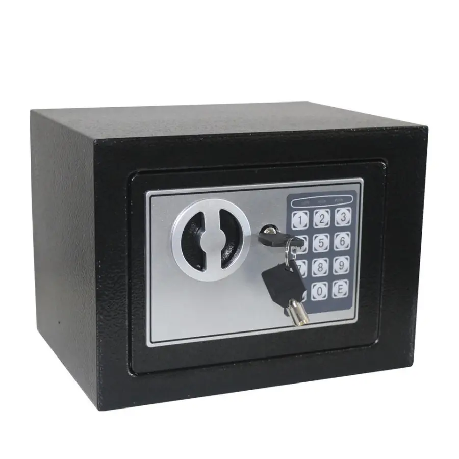 Digital Smart Safe Box Home Use Safes Small Secure Box Cold Rolled Steel Solid Light Gold Keyboard — image 4