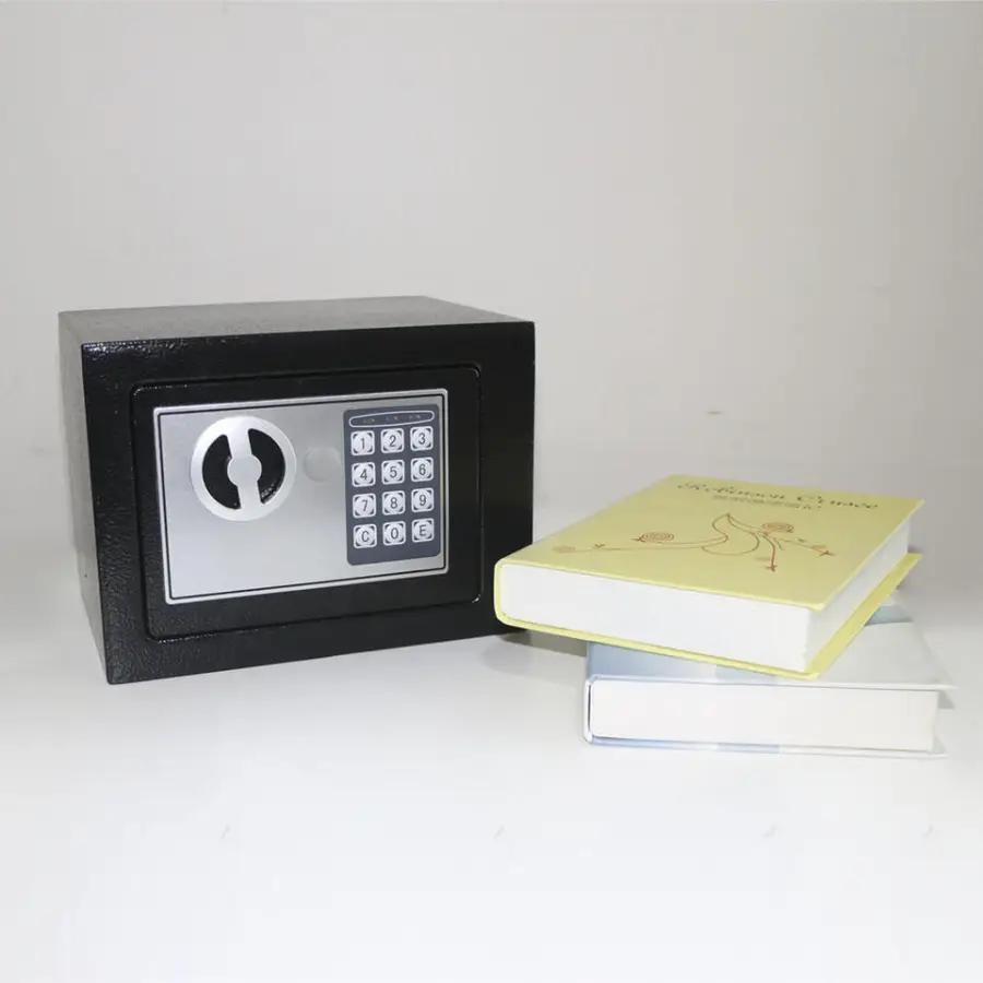 Digital Smart Safe Box Home Use Safes Small Secure Box Cold Rolled Steel Solid Light Gold Keyboard — image 7