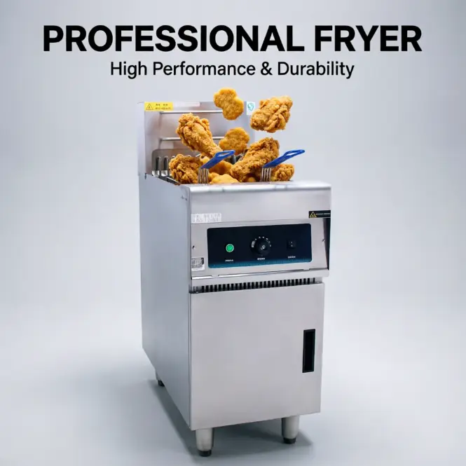 Wholesale 25L Stainless Steel Free Standing Commercial Fryer Heavy Duty Chips Electric Deep Open Fryer — view 1