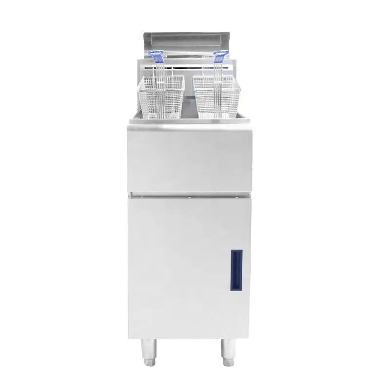 Ex Factory Price 26L Stainless Steel Deep Fryer Single Commercial Kitchen LPG Fryer for Chicken Fish — image 6