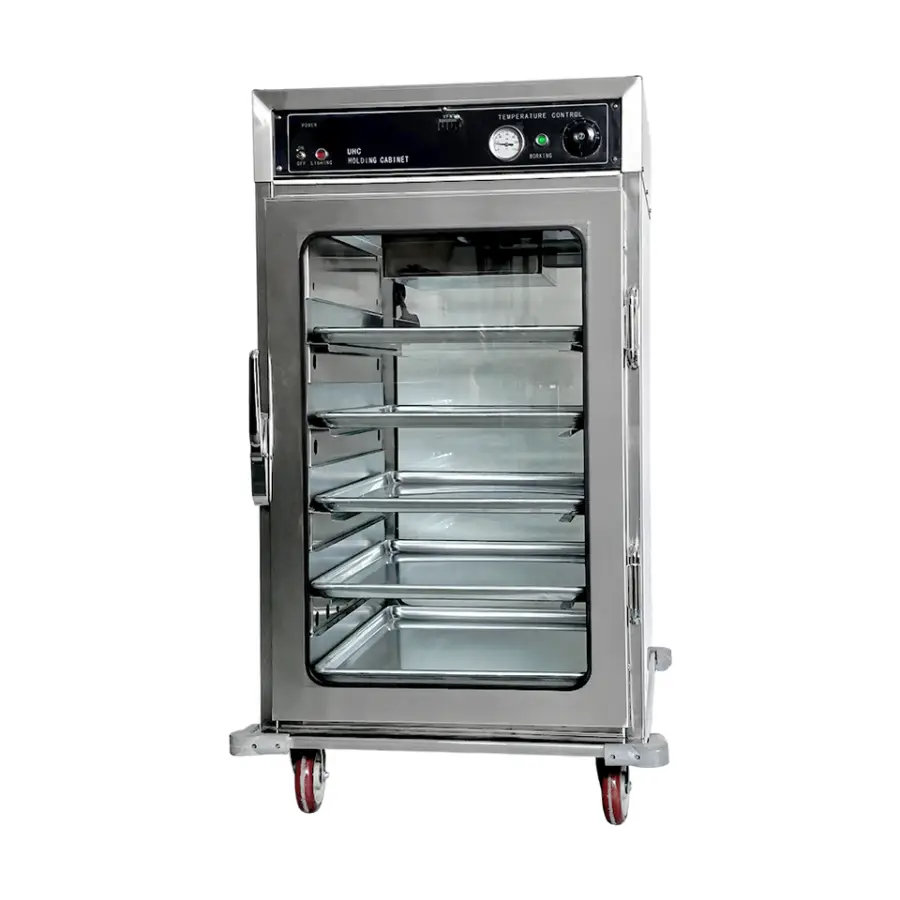 5 Layer Glass Doors Stainless Electric Food Warmer Cabinet Trolley Heated Food Holding Cabinet With Timer — image 3
