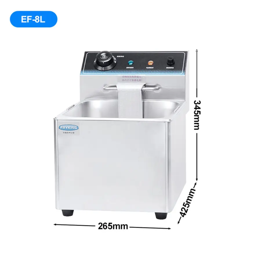 Kitchen Equipment 8L Electric Silver Counter Top Deep Fryer for Restaurant — image 5