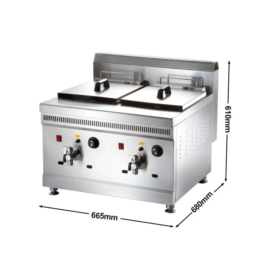 Factory Direct 18L 18L Stainless Steel Chicken Chips Frier Deep Gas Fryer Machine Commercial — image 4