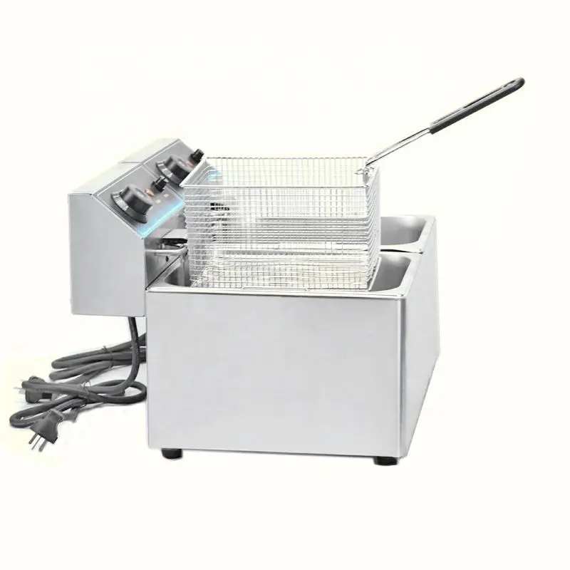 High Quality Thermostat Commercial Tabletop Electric Fryer Small Deep Fat Fresh Chips Fryer — image 6