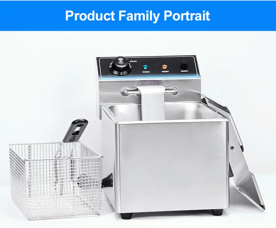 Best Selling Counter Top Single Tank Large Deep Fryer Commercial Potato Chips Fryers Electrical — image 6