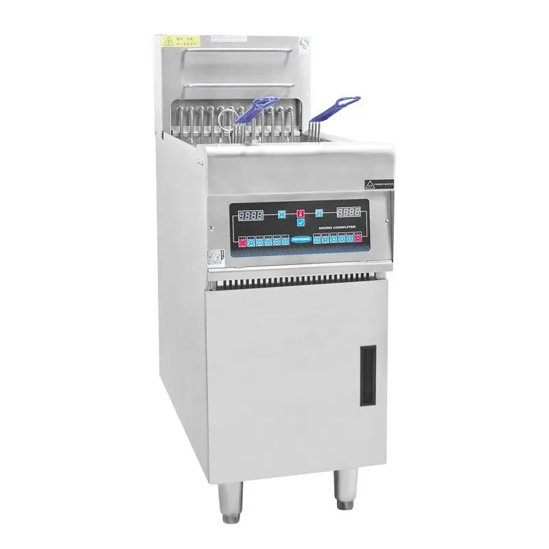 Factory Direct 28L Stainless Steel High Power Fryer 1 Tank 2 Basket Deep Fryer Commercial for Hotel — view 1