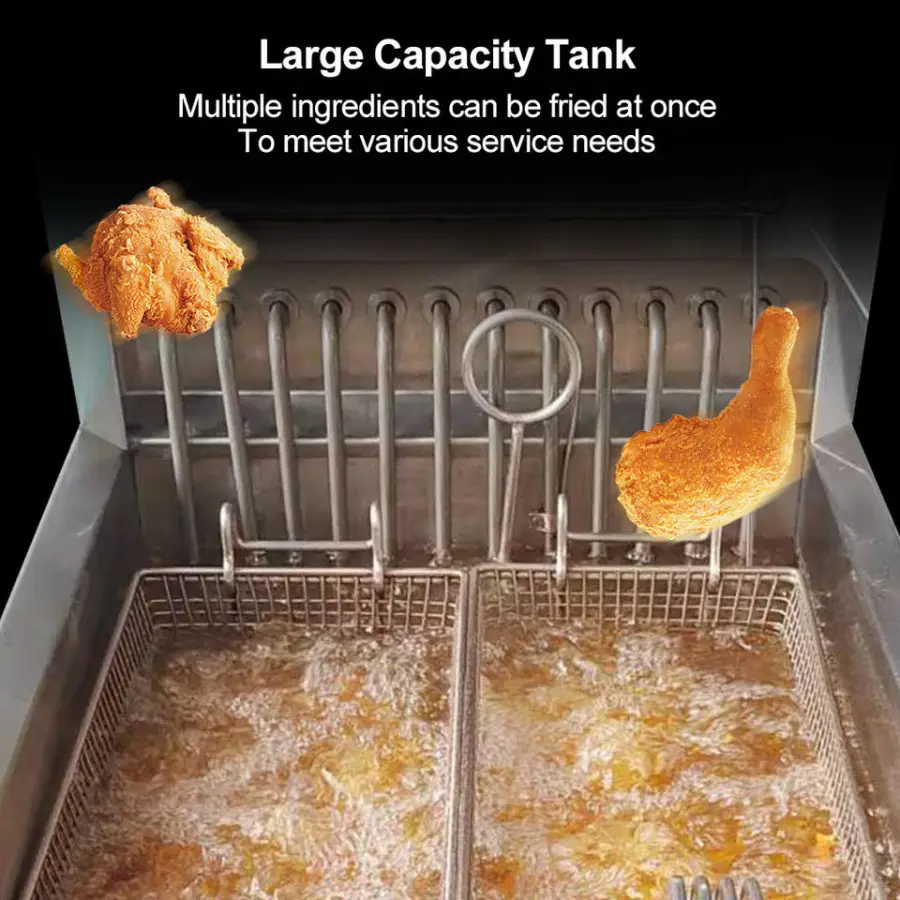 Professional Food Grade 28L Commercial Turkey Fryer Tornado Potato Deep Electric Fryer Machine — image 4