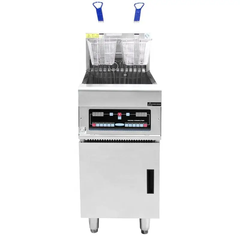 Factory Direct 28L Stainless Steel High Power Fryer 1 Tank 2 Basket Deep Fryer Commercial for Hotel — image 3
