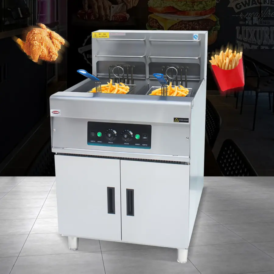 Top Selling Heavy Duty 45L Single Tank Stainless Fryer Electric Deep Oil Fryer for Restaurant — image 3