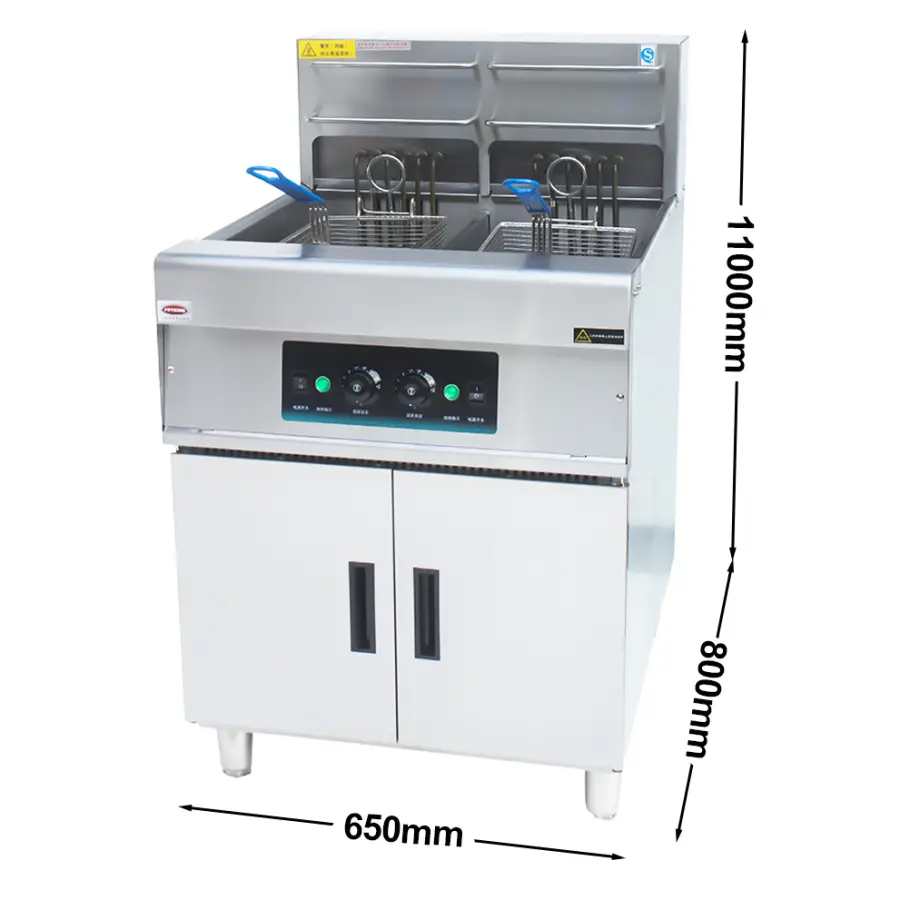Top Selling Heavy Duty 45L Single Tank Stainless Fryer Electric Deep Oil Fryer for Restaurant — image 6