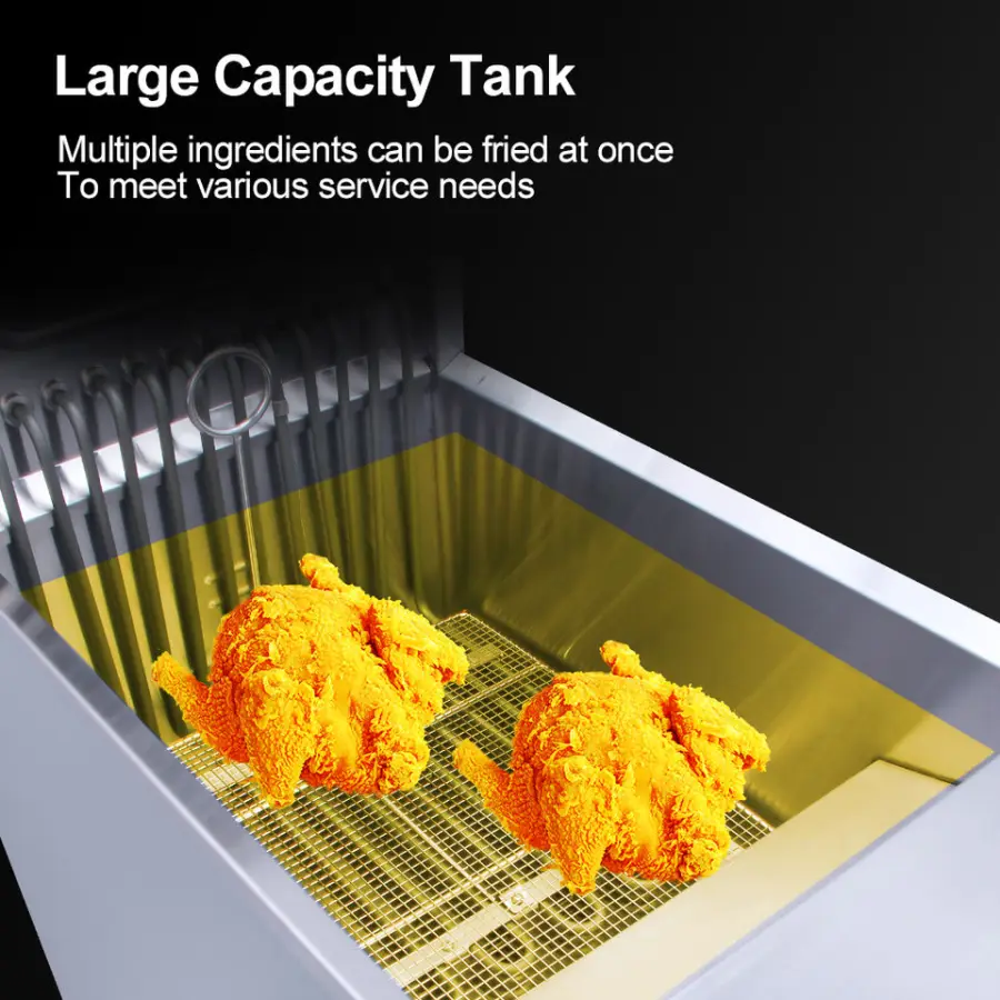 Wholesales 25L Single Tank Restaurant Equipment Fryers Stainless Free Standing Electric Deep Fryer — image 5