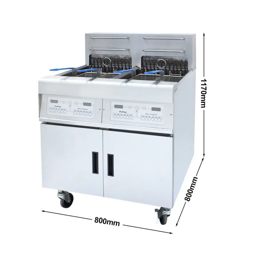 Factory Direct Sale 2023 Hot Sale Over Temperature Safety Protection Double Deep Fryer Commercial Use — image 6