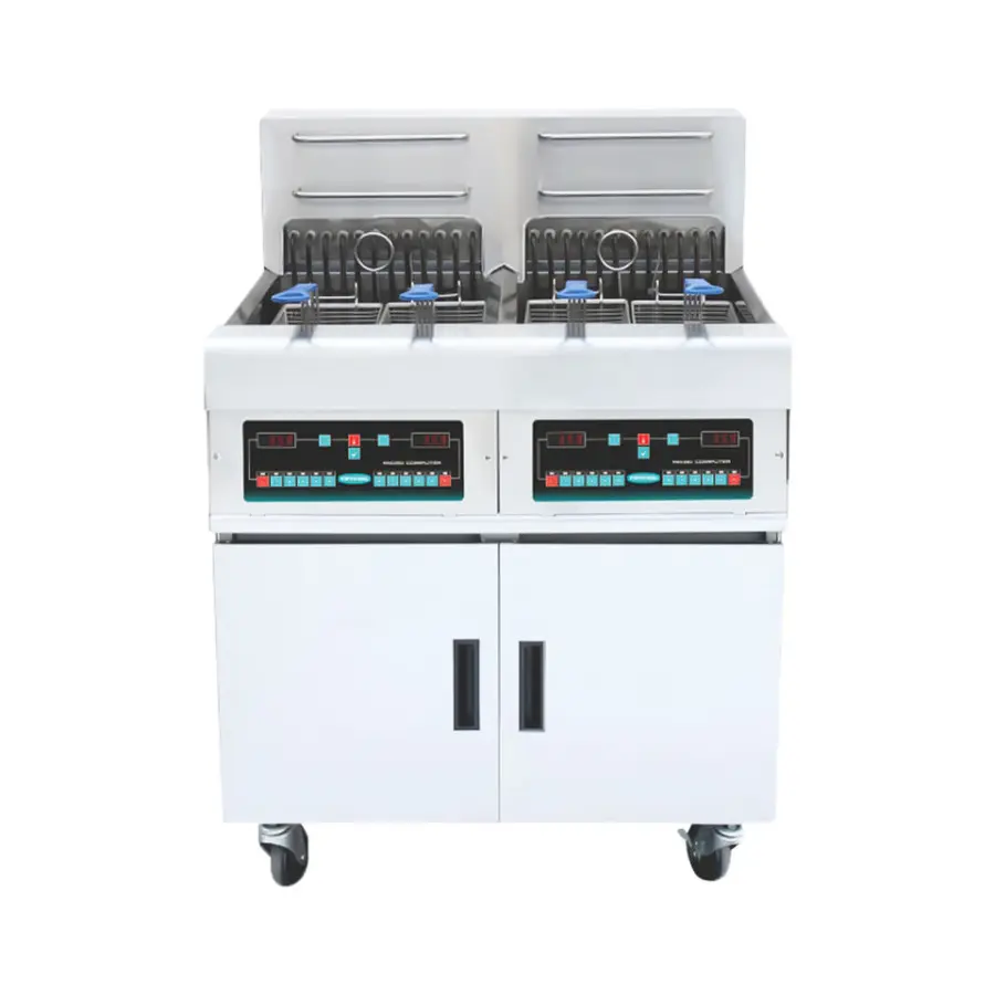 New Arrival Stainless Steel Kitchen Commercial Electric Deep Fryer 2 Tank Deep Fryer for French Fries — view 1