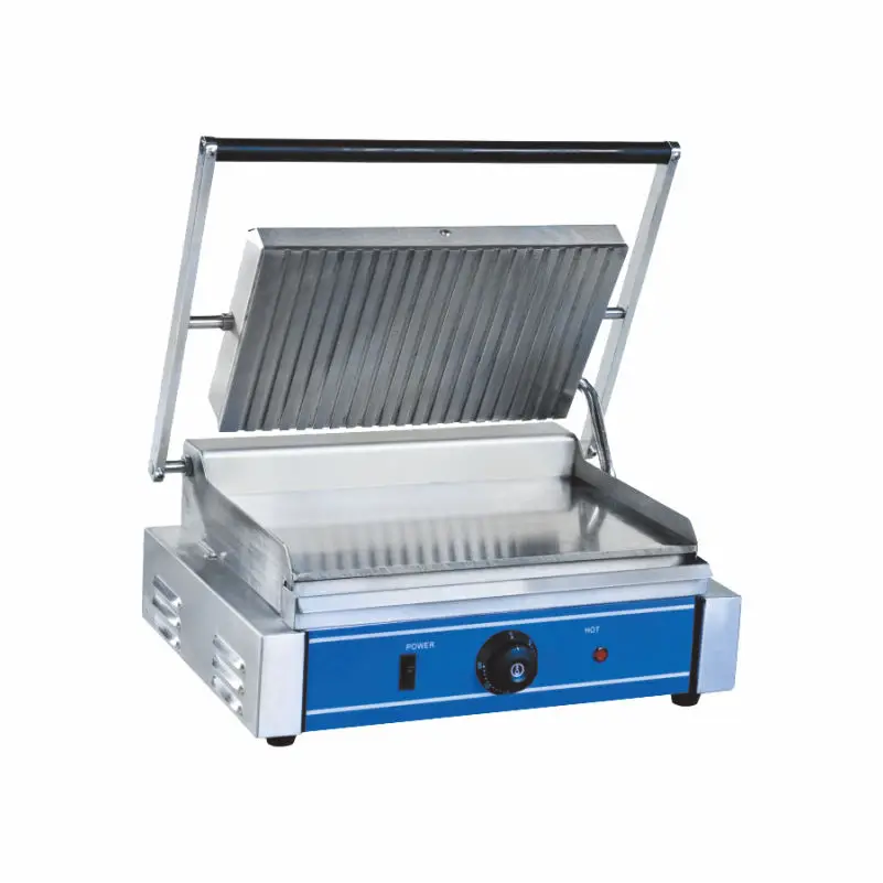 Tabletop Cast Iron Electric Commercial Double Contact Burger Grill 220V Panini Grille Professionnel — view 1