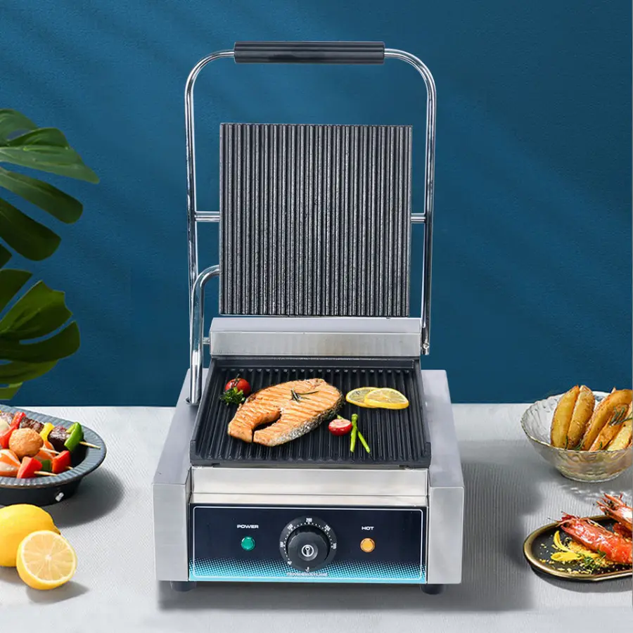 Preferential Detachable Flat Industrial Panini Contact Grill Commercial Sandwich Grill Machine for Bakery — view 1