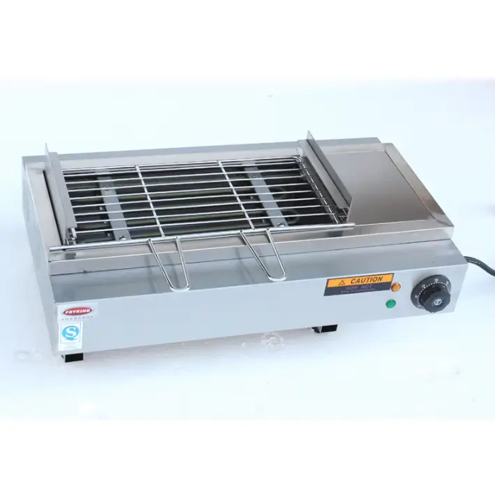 Dual Cooking Functions Durable Grate Stainless Steel Griddle Table Grill for Commercial Kitchen — image 5