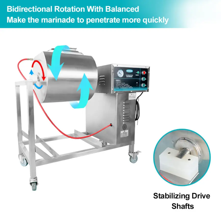 Professional Commercial Tumbler Vacuum Meat Marinator Chicken Marinator Machine With Overload Protector — image 3