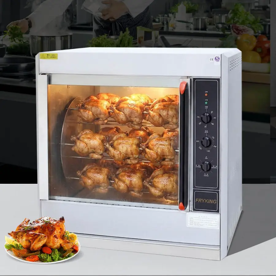 Easy Cleaning Electric Meat Convection Rotary Chicken Oven Roaster Rotisserie Oven for Cooking — image 3