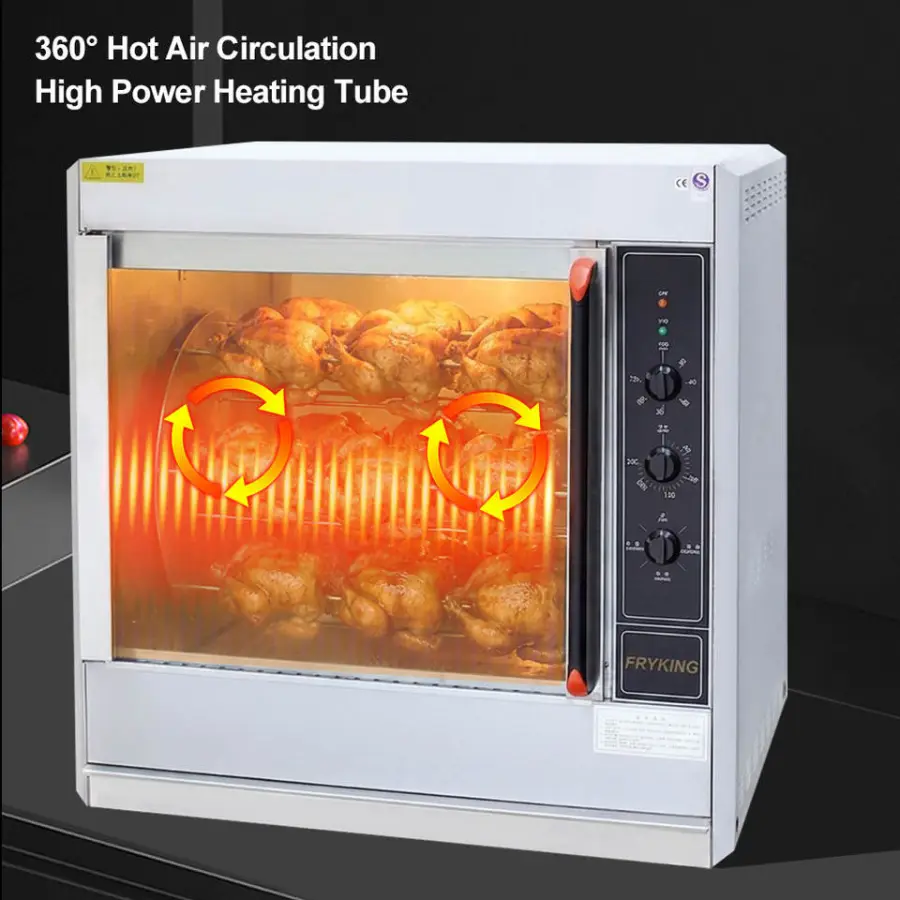 Easy Cleaning Electric Meat Convection Rotary Chicken Oven Roaster Rotisserie Oven for Cooking — image 5