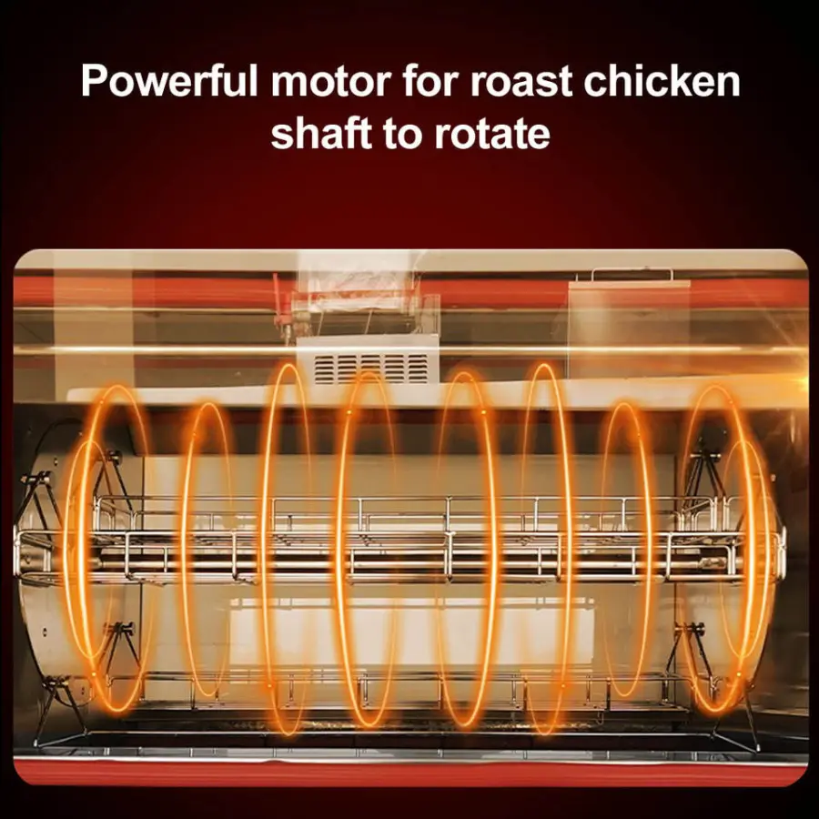 Easy Cleaning Electric Meat Convection Rotary Chicken Oven Roaster Rotisserie Oven for Cooking — image 6