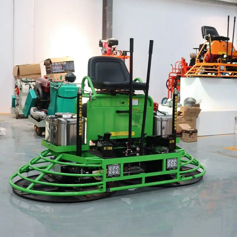 Ride Power Trowel Machine Gasoline Vibrating Concrete Float Trowel Reverse Pans With 4 Blades — image 5
