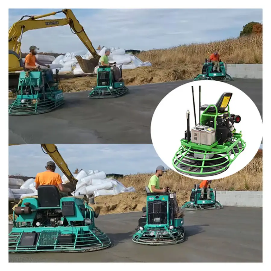 Hydraulic Vibrating Concrete Ride on Power Trowel Concrete Petrol Polishing Machine — image 3