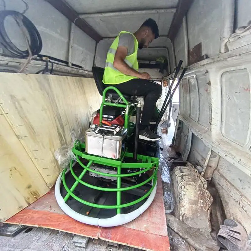 Ride on Vibrating Concrete Floor Float Leveling Polishing Power Trowel and Helicopter Machine — image 3